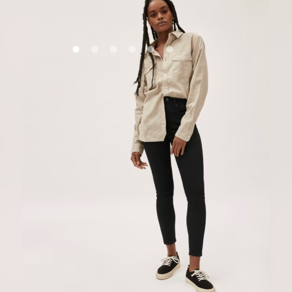 Everlane High Rise Skinny Tall - Black